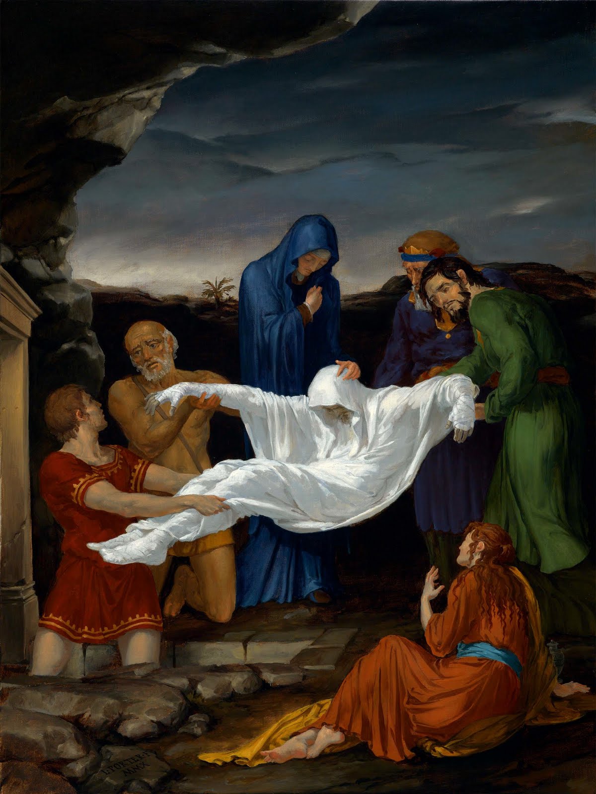Jesus laid in the Tomb