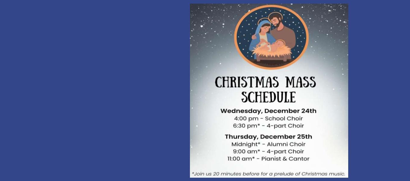 Christmas Mass Schedule