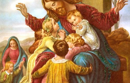 Jesus with the little children