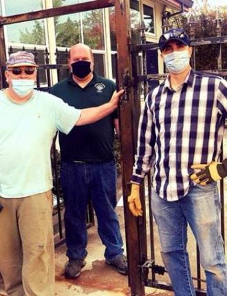 Knights of Columbus #953 - fence painting crew
