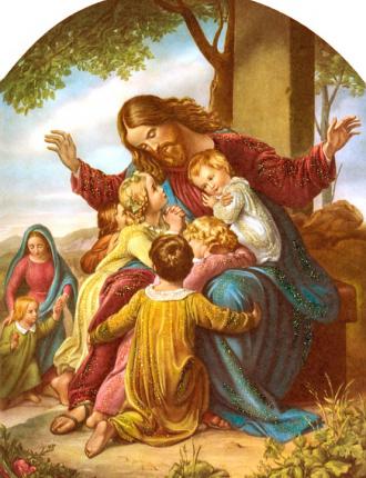 Jesus with the little children